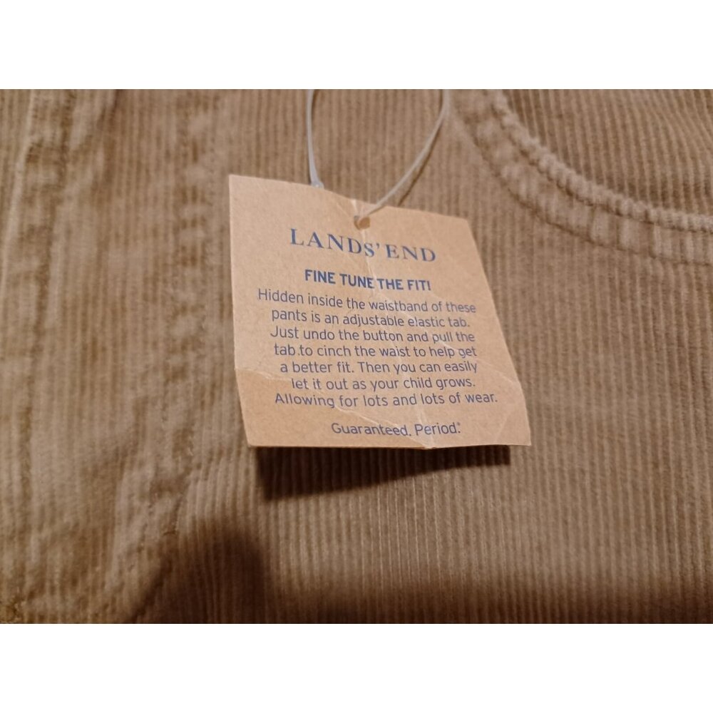 Lands End  Tan Adjustable Waistband  Corduroy Pants Size 16S 28X 30 NWT - Picture 2 of 5